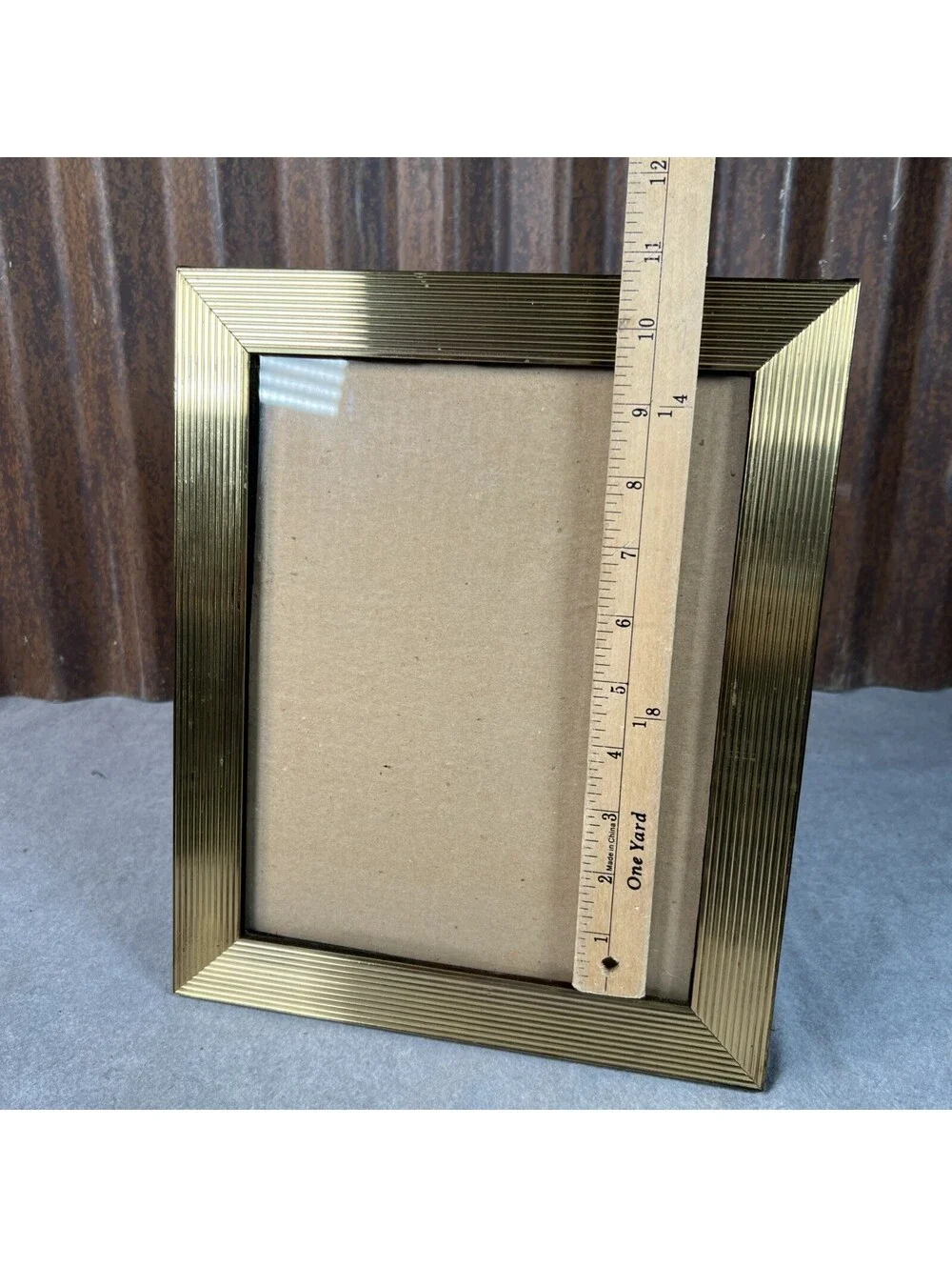 VTG Gold Tone Metal Picture Frame Vertical or Horizontal 8x10 in - 1301-2O